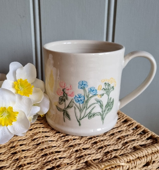 Rustic Primavera floral mini mug by Gisela Graham