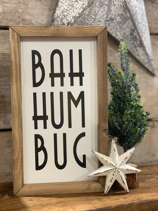 Bah Humbug Framed Sign
