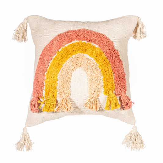 Boho Earth Rainbow Tufted Cushion