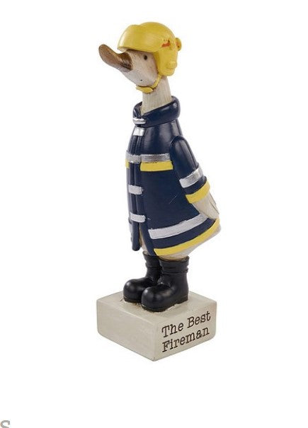 The Best Fireman Duck Ornament