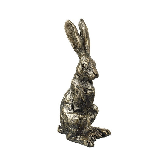 Bronze Effect Sitting Hare Ornament