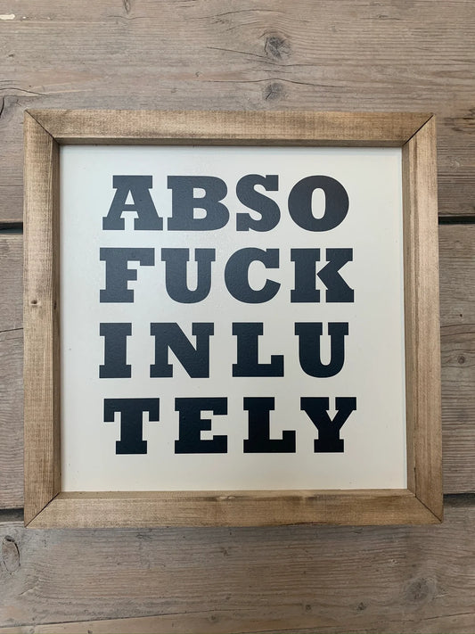 Abso Framed Sign