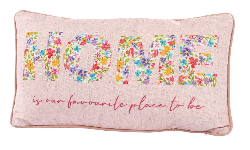 Pink Floral Home Cushion