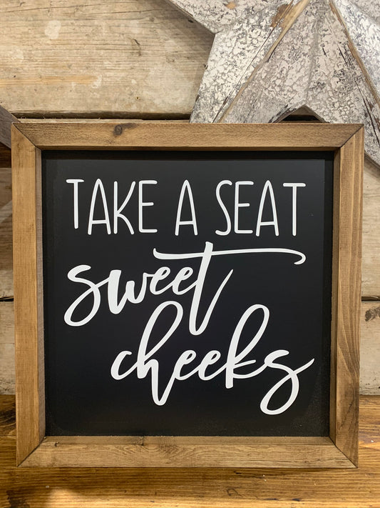 Sweet Cheeks Framed Sign