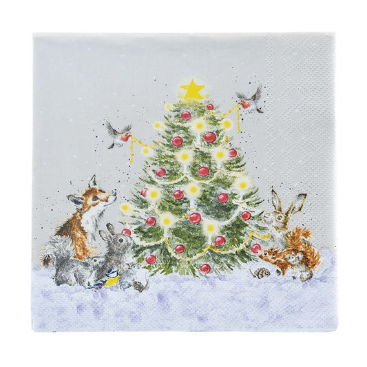 Wrendale 'Oh Christmas Tree' Woodland Napkins